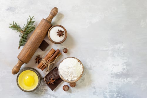 Preview: Christmas baking background.
