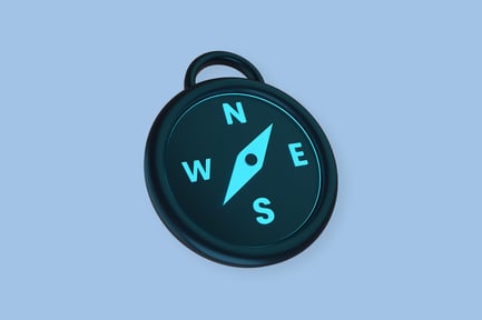 Vista previa: Ilustración 3D de la brújula