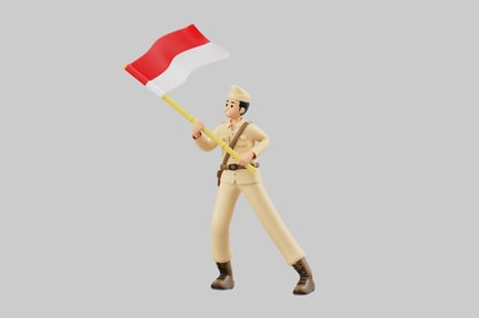 Preview: Flag bearer independence day figure