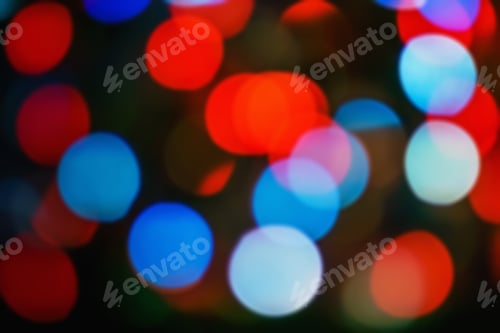 Preview: Background Abstract- Bokeh Blurry. Defocused- Festive Party. New Year- Beautiful Spark.