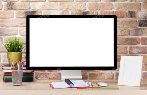 Preview: Office desk workplace with pc