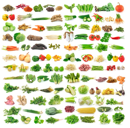 Preview: set of vegetable on white background
