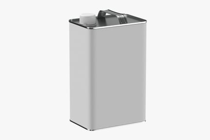 Предпросмотр: Банка для разбавителя краски - прямоугольный контейнер с ручкой и крышкой