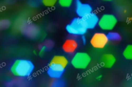 Preview: Abstract Outline Of Light- Colored Circles Bokeh. Blurred Background