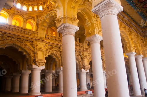 Preview: Ancient Thirumalai Nayak Palace, built in 17th-century, India.