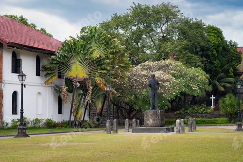Preview: Iconic Jose Rizal Monument located at Plaza de Armas in Fort Santiago, Manila, Philippines.