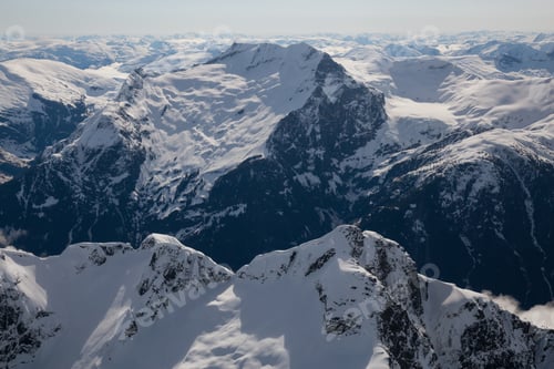 Preview: Aerial landscape view of the Canadian mountains. Nature Background