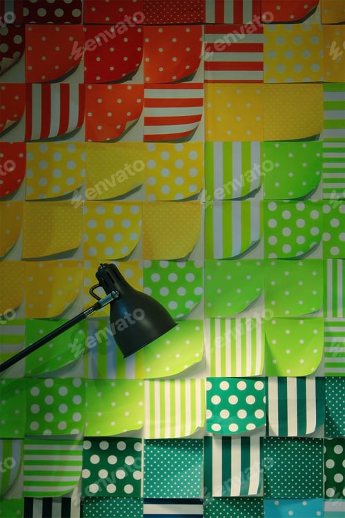 Preview: Table lamp on colorful background