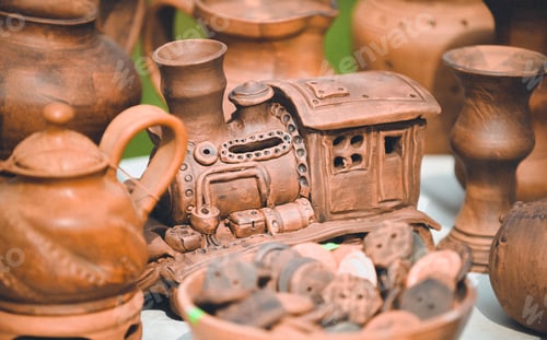 Preview: Exhibition of ceramics. Latgalian ceramics. Folk crafts of Latvia.