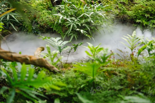 Preview: Plant garden with ultrasonic fogger in the pond