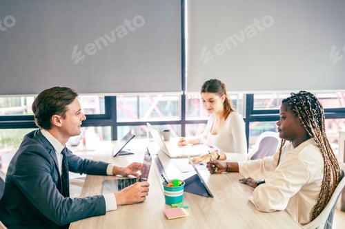 Preview: professional business team meeting for creative strategy, teamwork group cooperation brainstorming