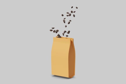 Preview: Coffee beans in a yellow bag