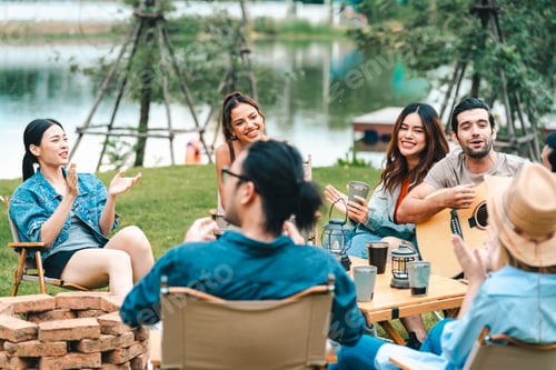 Preview: Happy technician group enjoying their successful job, Professional warehouse worker team celebrating