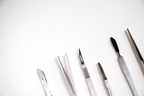 Preview: Dissection kit for medical students on white background