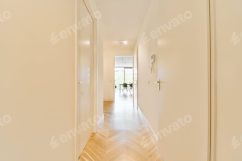 Preview: Long corridor in modern apartment
