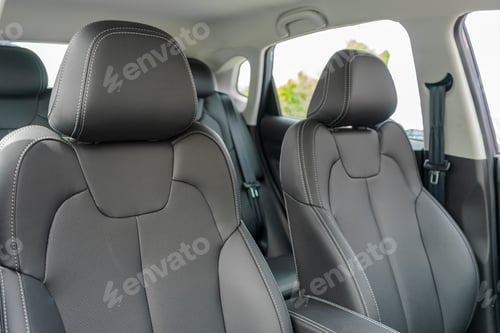 Preview: Car Inside. Interior of prestige modern car.
