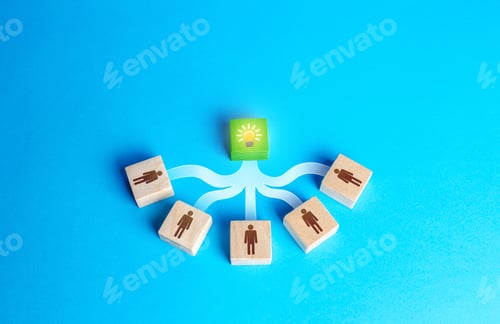 Preview: People united by a joint idea. Founding a business company around a startup project development