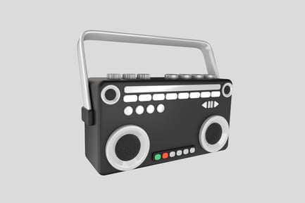 Preview: Radio Cassette Boombox 3D Illustration