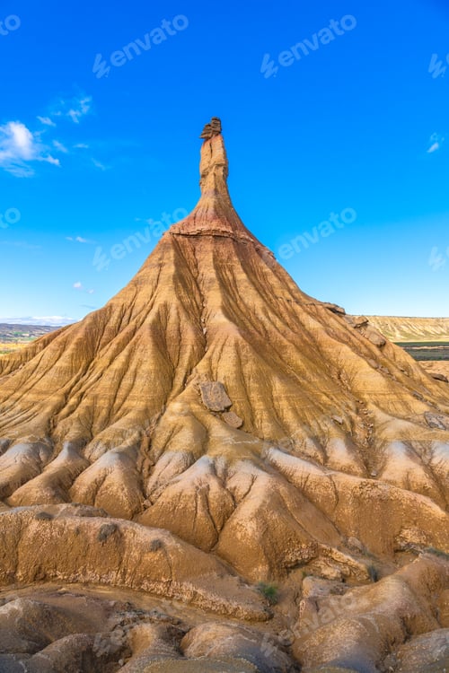 Preview: Castildetierra rock formation dominating bardenas reales desert landscape in navarre