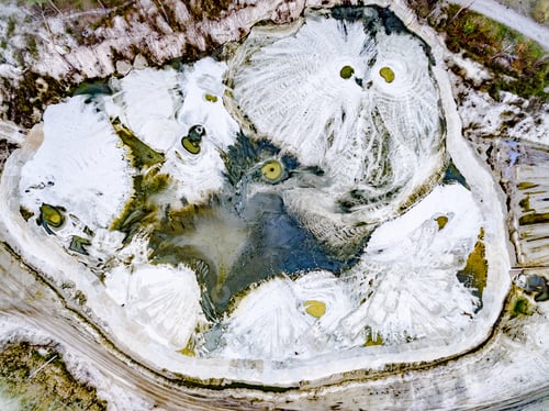 Preview: abstract patterns on the ground from water streams
