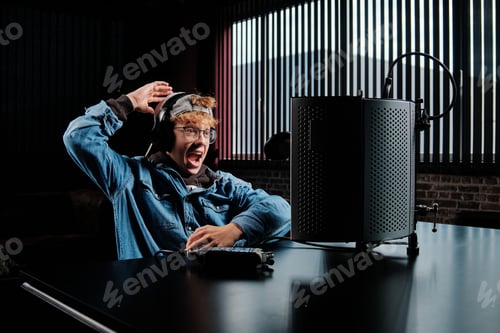 Preview: Young broadcaster records podcast episode in studio