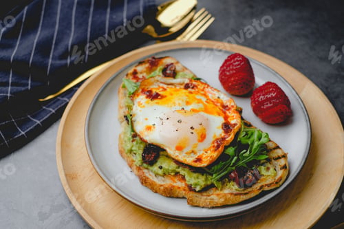 Preview: healthy eating breakfast top view.
