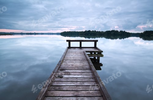 Preview: wooden pier on big lake