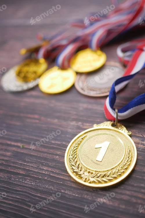 Preview: First Place Throphy against color background
