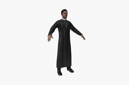 Preview: Figure in black robe with extended arms