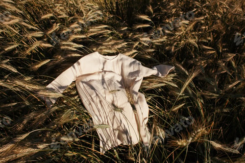 Preview: Cream White Dress on the Field of Rye