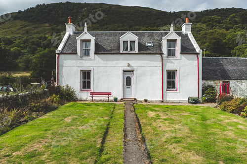 Preview: Path to the entrance of traditional Irish house