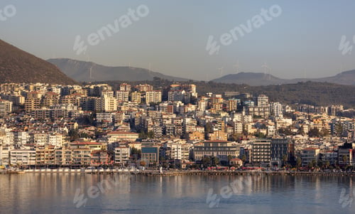 Preview: Homes and Buildings in a Touristic Town by the Aegean Sea. Kusadasi, Turkey.
