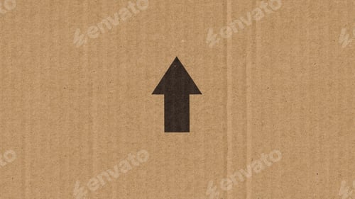 Preview: black arrow on a cardboard box