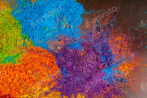 Preview: Colorful background made of Indian colorful dyes