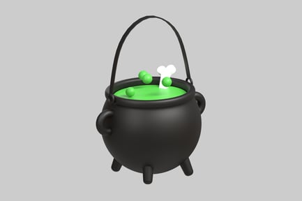 Cauldron with Bubbling Potion