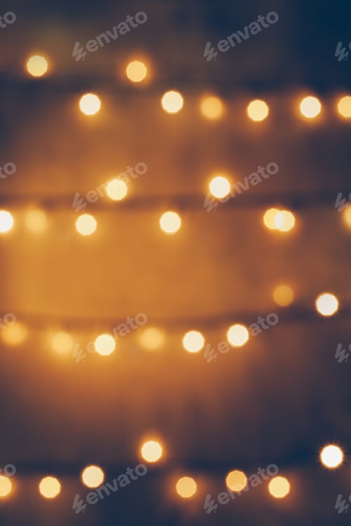 Preview: Vintage Background of Christmas Lights