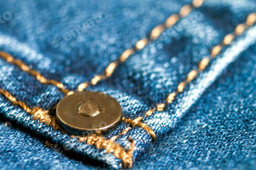 Preview: Detail of blue jeans close up