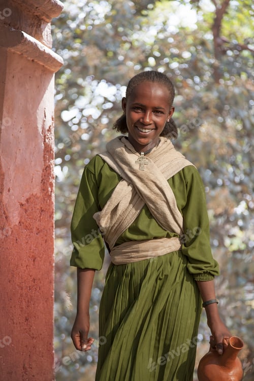 Preview: Young girl during the Timkat Festival, Lalibela, Ethiopia