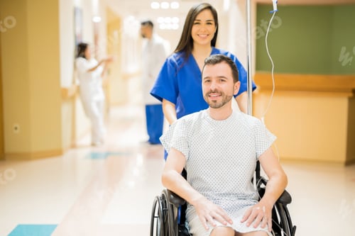 Preview: Good looking patient in a wheelchair