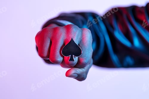 Preview: Young Black guy displaying his large ring with spades symbol