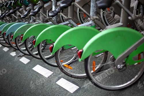 Preview: Close up of an urban transport parking lot
