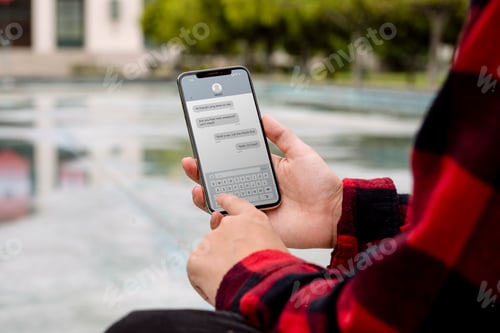Preview: Girl reading text messages from a friend