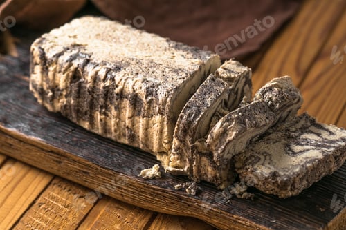 Preview: Traditional oriental dessert sweet halva. Halva made from sunflower seeds.