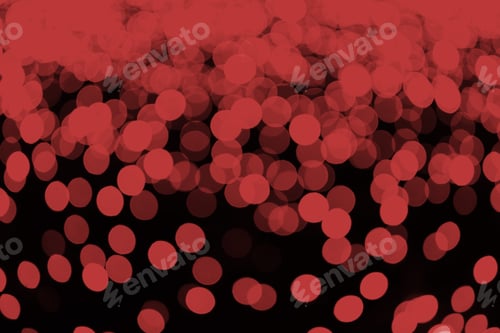 Preview: Abstract Red Bokeh Lights, Textured Background With Glowing Circles On Dark Backdrop