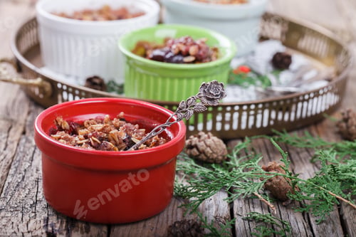Preview: Plum crumble.Festive Baking