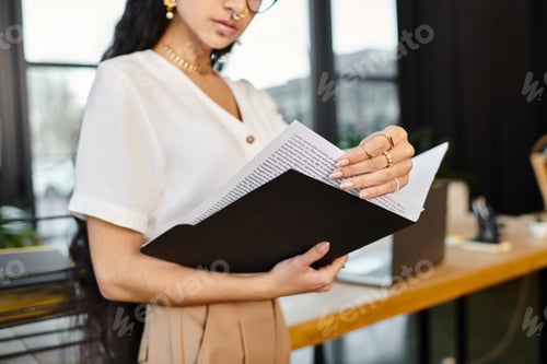 Preview: Professional Woman Posing With Folder