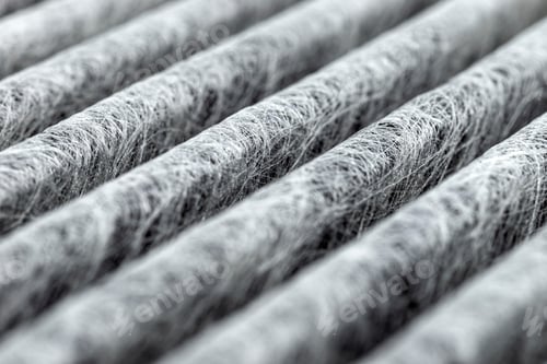 Preview: A macro shot of the surface rectangular, carbon cabin filter. Can be used as background, visible fib