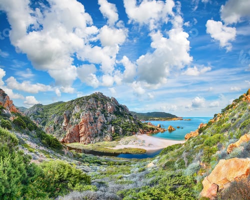 Preview: Splendid view of Li Cossi beach on Costa Paradiso resort.