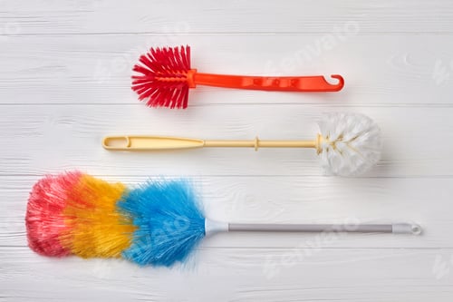 Preview: Set of brushes for house cleaning.