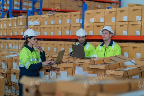 Preview: Warehouse worker working in warehouse storage.